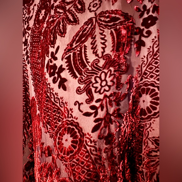 Dollskill Current Mood Vintage Romance Velvet Duster with Faux Fur Trim size xxl - Picture 4 of 4